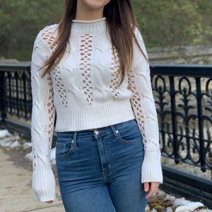 Express Mock Neck Crop Sweater